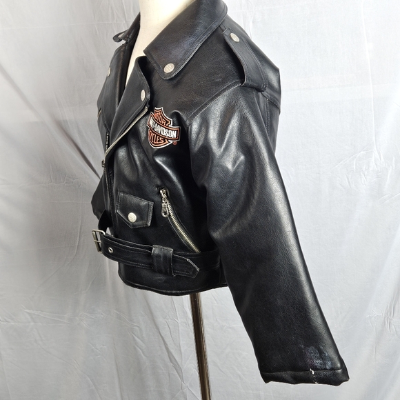 Harley-Davidson faux leather kids coat size 7 - Picture 13 of 16